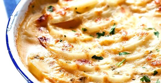 Картофель с соусом бешамель
