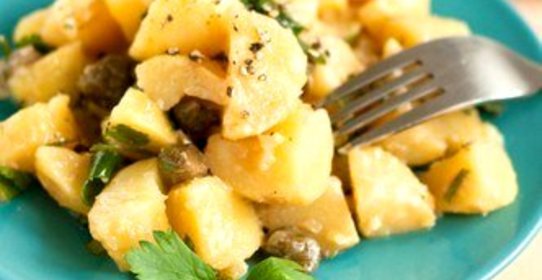 Салат из молодого картофеля с гуакамоле