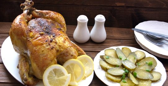 Курица, запеченная в сливочном соусе