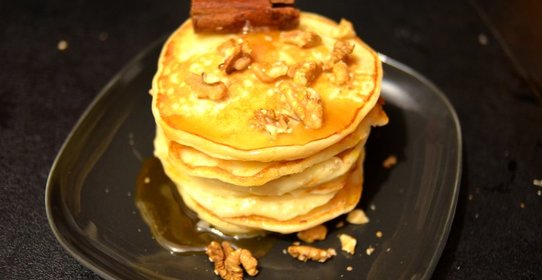 Оладьи с овсяными хлопьями и лимонной цедрой