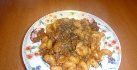 Рожки с фаршем