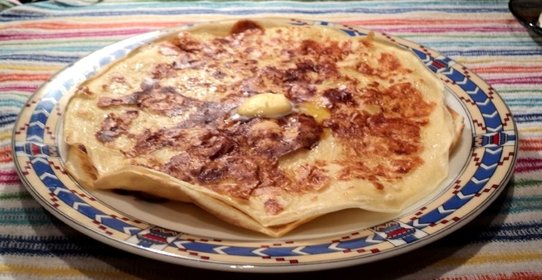 Блинчики на молоке с творогом