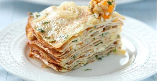 Блинный пирог закусочный