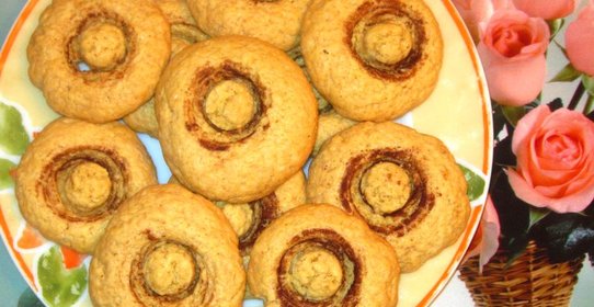Песочное печенье грибочки