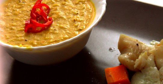 Кукурузный крем-суп с карри и кокосом