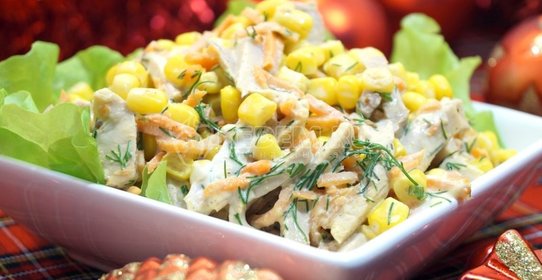 Салат с мясом «Огонёк»