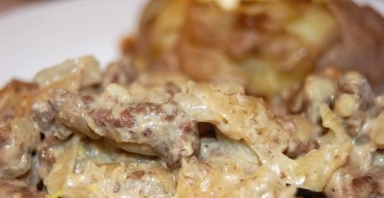 Говядина в сливочном соусе