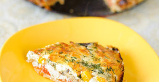 Пирог с курицей и баклажанами