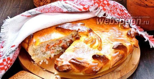 Рыбный пирог с рисом