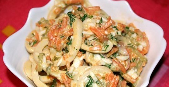 Салат с кальмарами Лассо