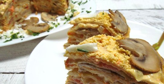 Блинный торт закусочный