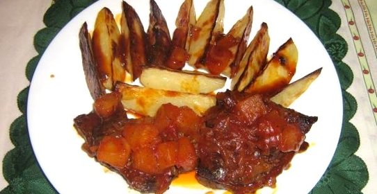 Говядина в кисло-сладком соусе