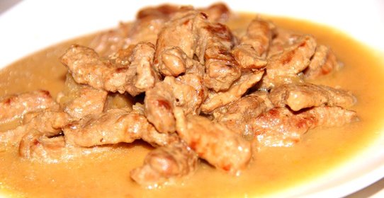 Бефстроганов из свинины