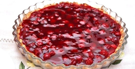 Вишневый пирог на творожном тесте