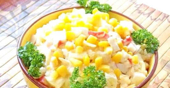Салат из крабовых палочек и ананаса