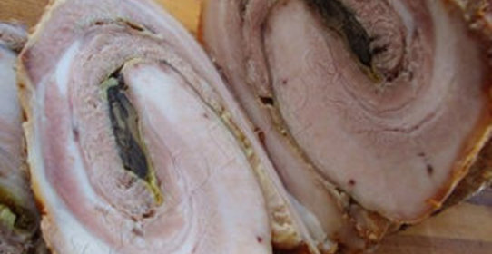 Бекон домашний. Рулет из брюшины.