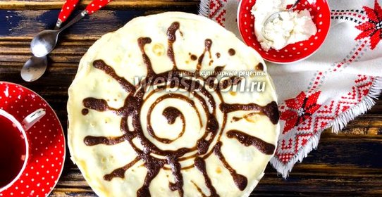 Блинчики на сливках с какао