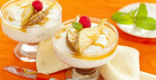 Творожное суфле с грушей