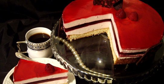 Клюквенный торт-мусс