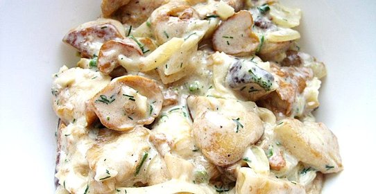 Белые грибы в сливках