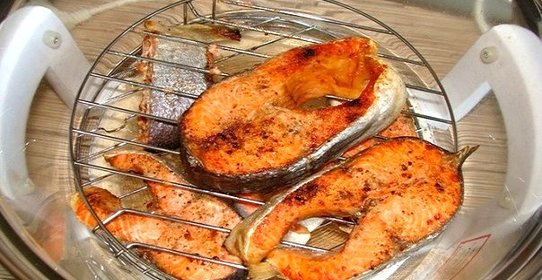 Стейк из семги в аэрогриле