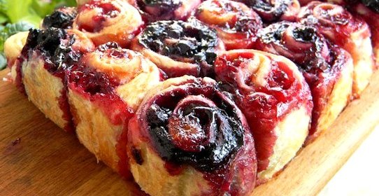 Клюквенный разборный пирог