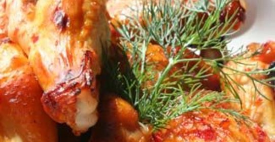 Крылья в маринаде из меда и аджики