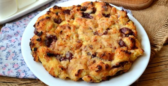 Творожный пирог с вишней