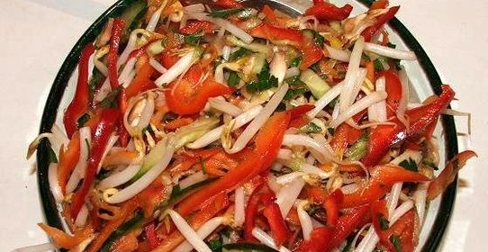 Китайский салат с креветками