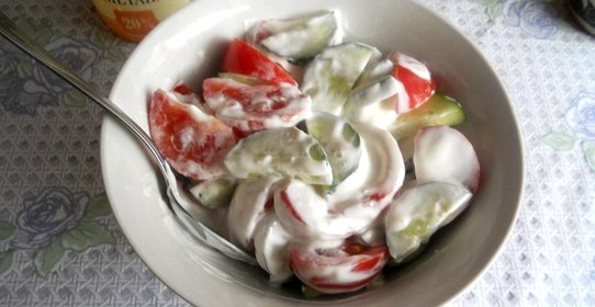 Салат овощной к шашлыку