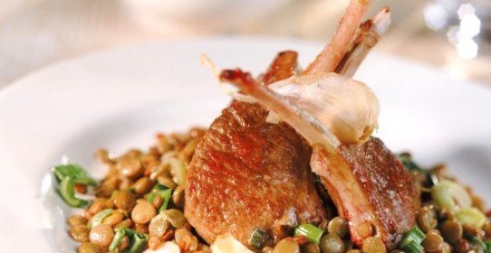 Баранина с чечевицей