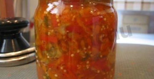 Овощной салат соте из баклажанов на зиму