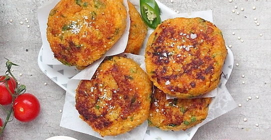 Котлеты с киноа и бататом