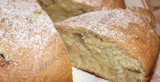 Пирог с яблоками на фруктовом кефире