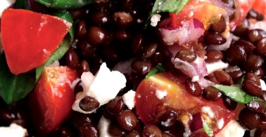 Салат из чечевицы и феты