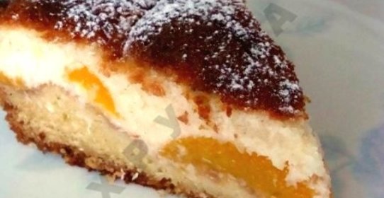 Персиковый пирог с кокосовым штрейзелем