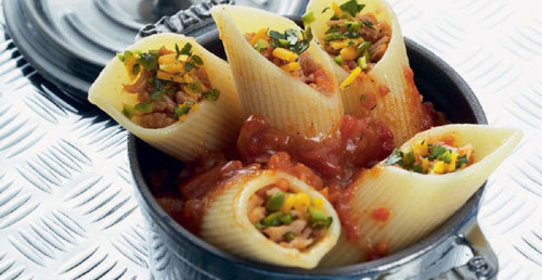 Пенне с телятиной