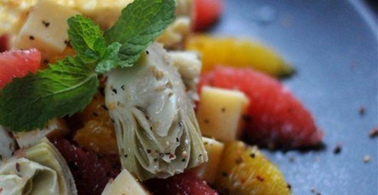 Сырно-цитрусовый салат