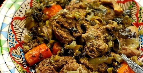 Баранина с овощами в духовке