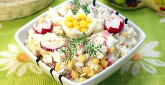 Салат с крабовым мясом