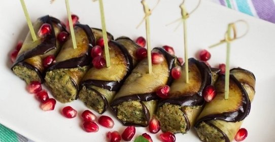 Рулетики из баклажанов