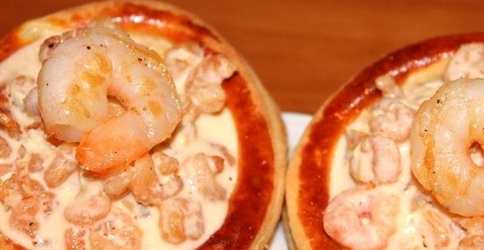 Волованы с креветками