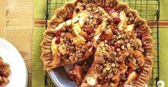 Яблочно-клюквенный пирог