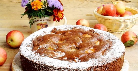 Яблочный пирог из ржаной муки