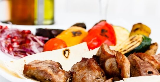 Салат с мясом и грибами