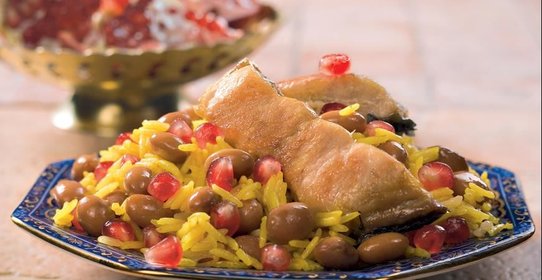 Азербайджанский плов с рыбой Машлобиялы аш