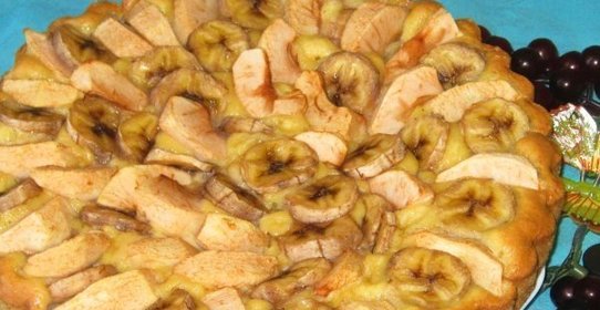 Яблочно-банановый пирог