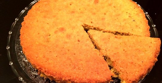 Лимонный пирог с фисташками на скорую руку