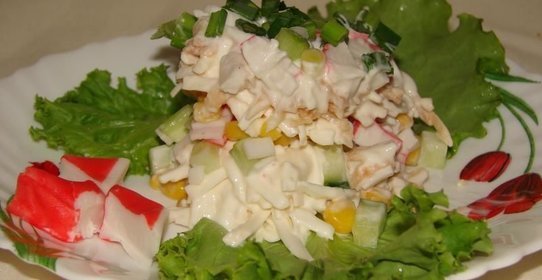 Салат сыр крабовые палочки