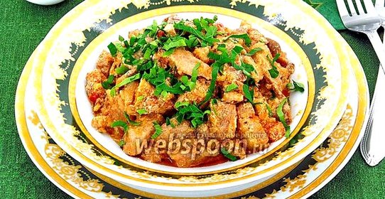 Свинина с вёшенками